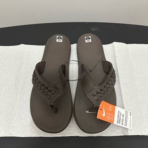 Brown Mens Size 11 NIKE KEPA KAI THONG 2 LEA